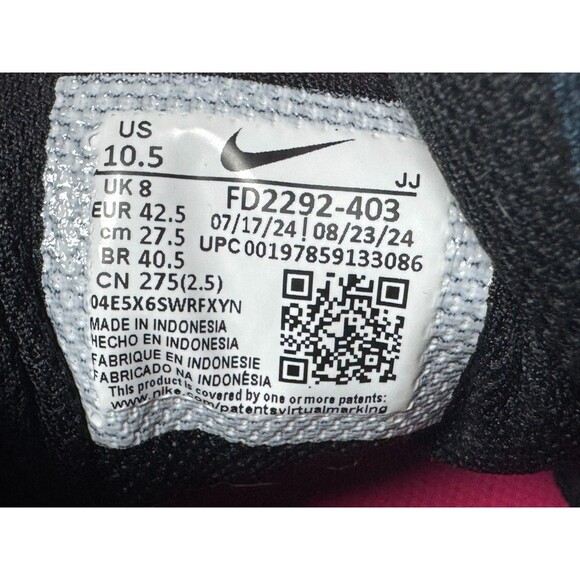 Nike Interact Run Womens Running Shoes 10.5 Blue Pink Green Lightweight Sneakers - Picture 5 of 13